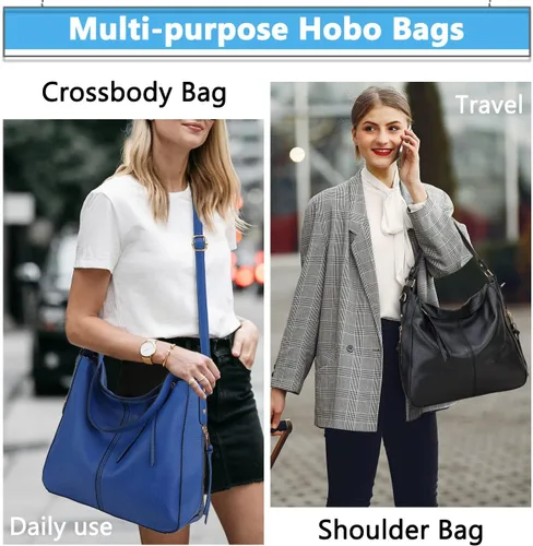 Vista 7 de VX VONXURY Bolsos Hobo para mujer, bolso de mano de piel sintética para mujer, bolso de hombro mediano con bolsillos laterales para el trabajo