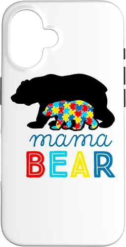 Vista 32 de Autism Awareness Mama Bear Autistic Mom Gift Case for iPhone 17