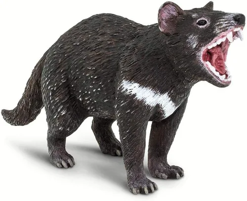 Vista 3 de Safari Ltd. Tasmanian Devil Figurine - Figura marsupial realista de 3.5 pulgadas, juguete educativo para niños, niñas y niños a partir de 3 años