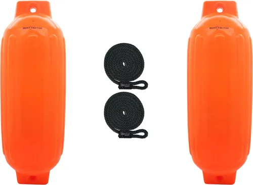 Vista 45 de Extreme Max 3006.7375 BoatTector Defensa Inflable Value Paquete de 2 - 4.5" x 16", Negro