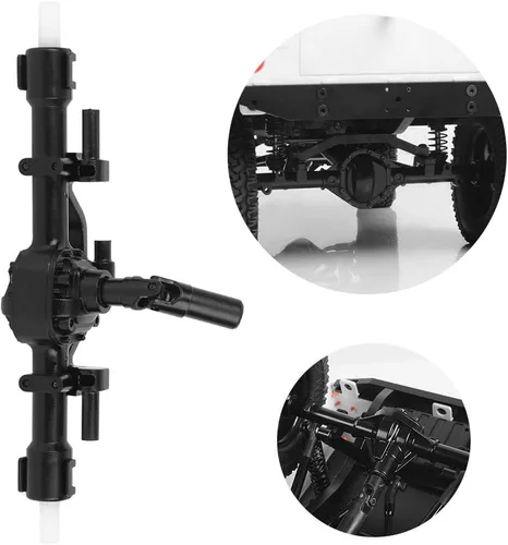Vista 8 de VGEBY Eje trasero, accesorio de eje trasero de coche RC de plástico negro para WPL/MN Serie 1/16 Camión Modelo Modelo Accesorio