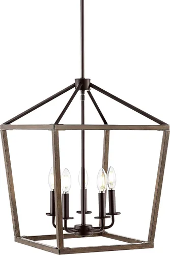 Vista 21 de JONATHAN Y JYL7601A - Lámpara de pagoda regulable y ajustable de metal LED, clásica, tradicional de estilo granja para comedor, sala de estar