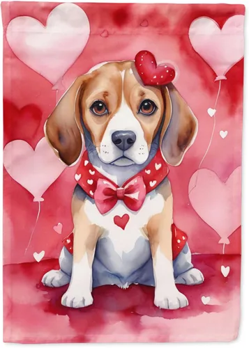 Vista 42 de Caroline's Treasures DAC5252GF Affenpinscher - Bandera de jardín con texto en inglés "My Valentine", bandera decorativa para patio exterior, patio