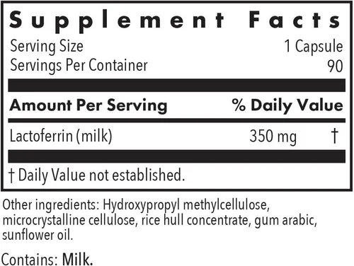 Vista 3 de Allergy Research Group ARG Laktoferrin - 350 mg de lactoferrina - Sistema inmunológico y apoyo a la salud intestinal - Sin gluten y sin OMG - 90