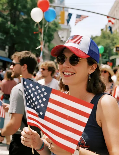 Vista 8 de Gorra de béisbol con la bandera estadounidense para hombres y mujeres, gorra de béisbol ajustable con malla trasera