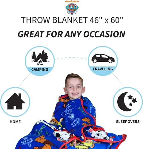Vista 7 de Franco Juego de edredón y sábanas súper suaves para niños, 5 piezas, tamaño individual, película de Paw Patrol y ropa de cama para niños, manta
