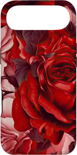 Vista 27 de Acuarela Rosa Rojo Rosas Patrón Caso para iPhone 17