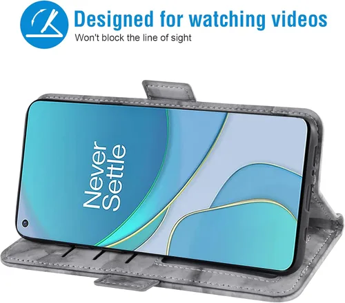 Vista 2 de Asuwish Funda compatible con OnePlus 8T OnePlus8T Plus 9R 5G y protector de pantalla de vidrio con ranura para tarjetero de mármol para One Plus8T5G
