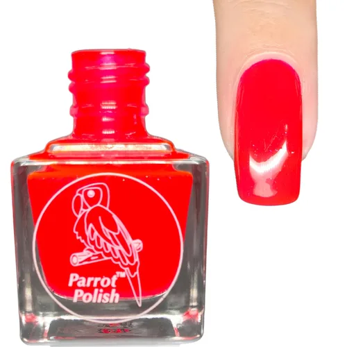 Vista 13 de Parrot Polish Baboon - Esmalte de uñas neón azul, laca de color sólido brillante