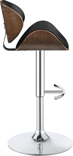 Vista 10 de Coaster Home Furnishings Taburete de bar ajustable negro y nogal 20.75 pulgadas de profundidad x 20.25 pulgadas de ancho x 37.5 pulgadas de alto