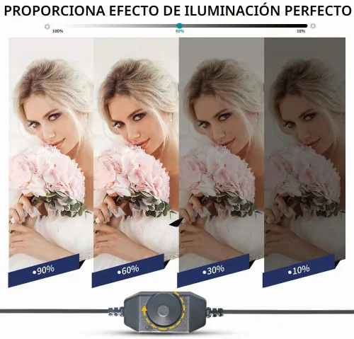Vista 5 de Kit de iluminación LED para estudio de fotografía de 23.62