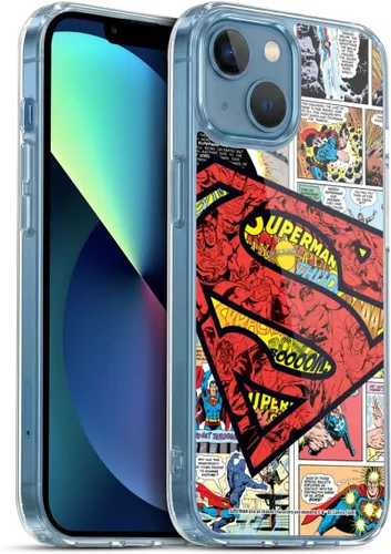 Vista 119 de Head Case Designs Funda de gel con licencia oficial de Superman DC Comics Collage Comicbook Art [protección de grado militar] compatible con Apple