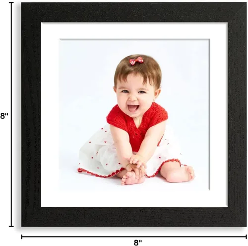 Vista 8 de YK artwood Impresiones en lienzo personalizadas con tus fotos, marco personalizado de 8 x 8 pulgadas, marco moderno de madera negra con tu foto