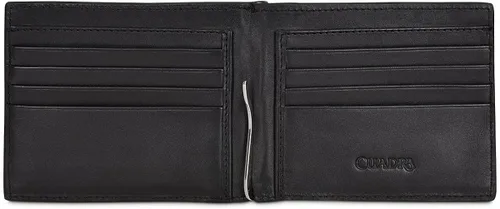 Vista 2 de Cuadra Billetera plegable para hombre en negro genuino ciervo B3042VE