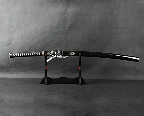 Vista 5 de Espada Excelente Kill Bill Katana Japonesa Samurai Espada Real Arcilla Templada Doblada Stee