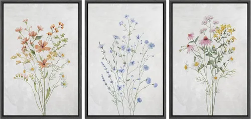 Vista 69 de MUDECOR Lienzo enmarcado para pared, juego de arte de acuarela pastel, bosque de pinos, naturaleza silvestre, ilustraciones modernas, decorativas