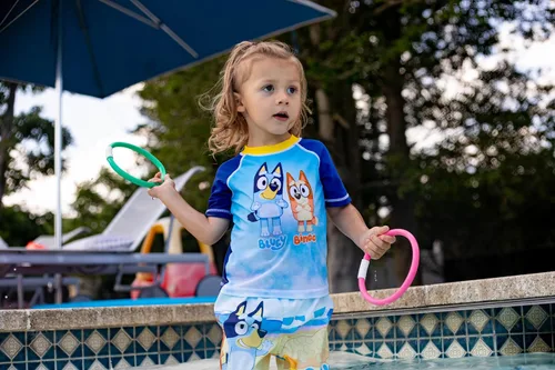 Vista 5 de Bluey Bingo Chilli - Conjunto de traje de baño y camiseta de camiseta para mamá