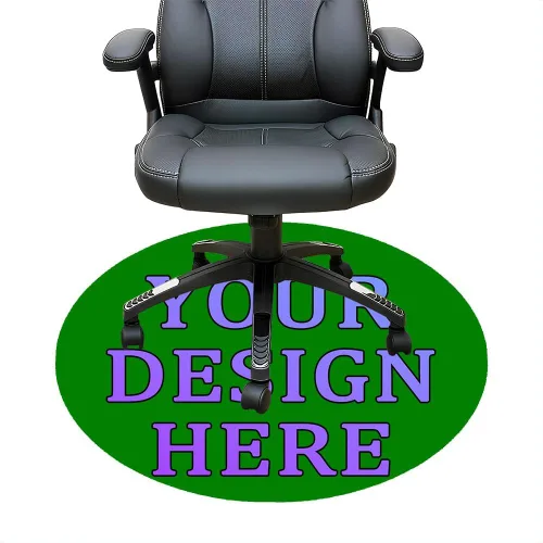 Vista 88 de Tapete redondo personalizado para silla de escritorio de oficina, diseño de tu propio logotipo de foto, texto, alfombrillas circulares