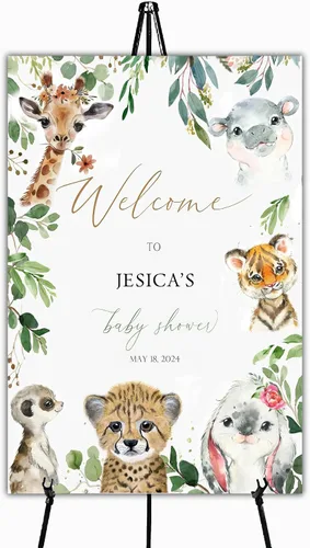 Vista 8 de Letrero de bienvenida para baby shower, cartel de bienvenida floral para baby shower, cartel de bienvenida floral rosa, cartel de bienvenida floral