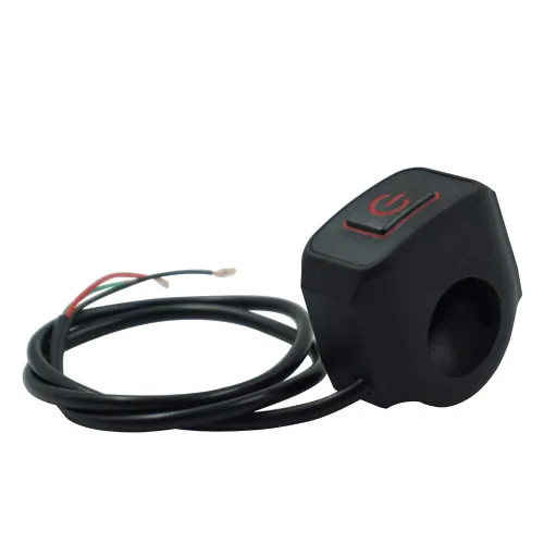 Vista 2 de 7/8 "impermeable motocicleta manillar montaje faro niebla luz punto luces interruptor interruptor interruptor DC 12V bloqueo acción negro