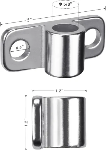Vista 5 de Insaga Bisagra de puerta para valla de montaje en pared, bisagras de puerta de granja resistentes, acero inoxidable 304 fundido con diseño