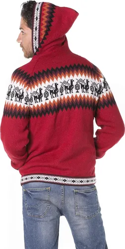 Vista 2 de Gamboa Cárdigan para hombre, suéter de alpaca para hombre, cárdigan para hombre, suéter con capucha para hombre, chaqueta para hombre