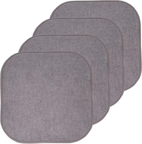 Vista 121 de Sweet Home Collection Cojines de espuma viscoelástica para silla, antideslizantes, diseño de panal de abeja, 16 x 16 pulgadas, paquete de 2