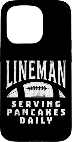 Vista 14 de Funda de regalo para iPhone 16 Ofensive Lineman Serving Pancakes Daily Football
