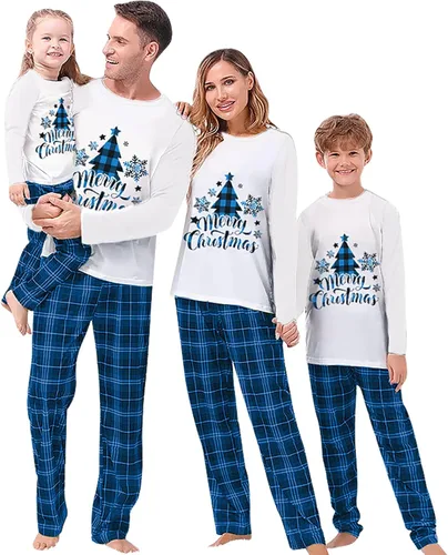 Vista 33 de OAKFashion Conjuntos de Pijamas Familiares de Navidad, Pijamas Familiares a Juego de Navidad Ropa de Dormir Pjs