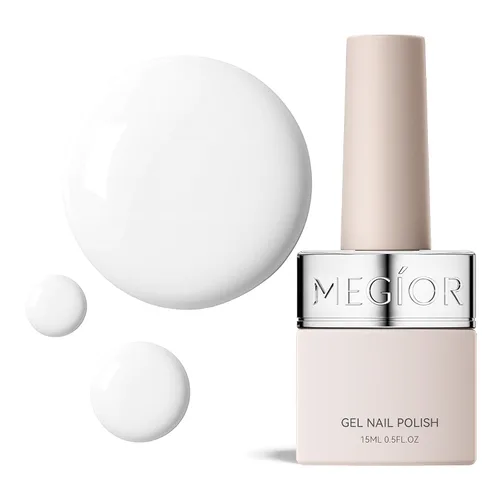 Vista 65 de MEGIOR Esmalte de uñas de gel libre de TPO, 0.5 onzas líquidas, base de gel transparente para remojar la lámpara de uñas LED, capa base de larga