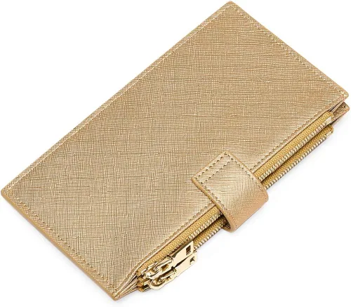 Vista 5 de GOIACII - Carteras para mujer de dos pliegues con bloqueo RFID y 2 bolsillos con cremallera