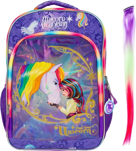 Vista 7 de AI ACCESSORY INNOVATIONS Mochila de Hello Kitty & Friends para niñas, bolsa de libro Sanrio Kawaii, bolsa escolar de lentejuelas con tapa de 16