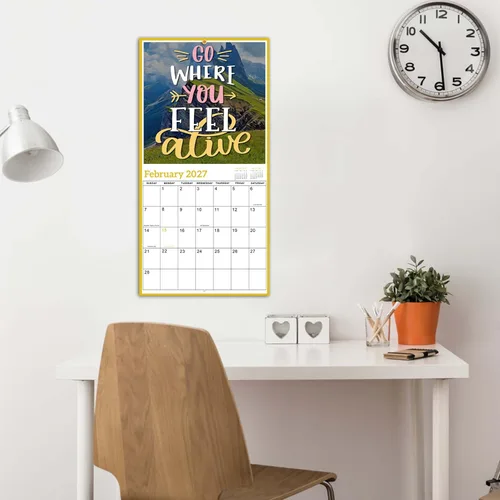 Vista 7 de Calendario de pared 2027 – Calendario motivacional de 12 meses 2027, enero
