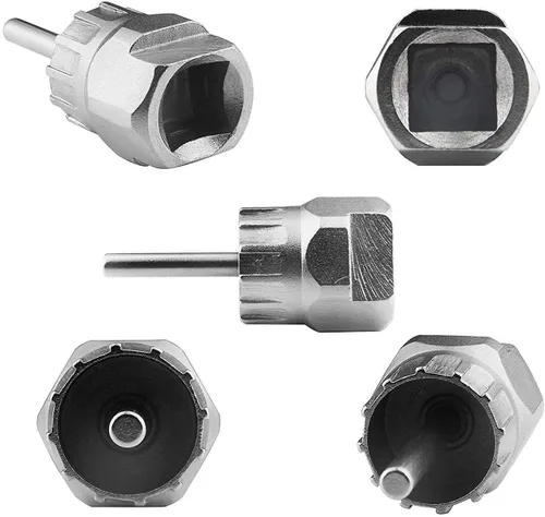 Vista 4 de Oumers Herramienta de extracción de casete de bicicleta, herramienta de extracción de rueda libre de casete con látigo de cadena y llave auxiliar