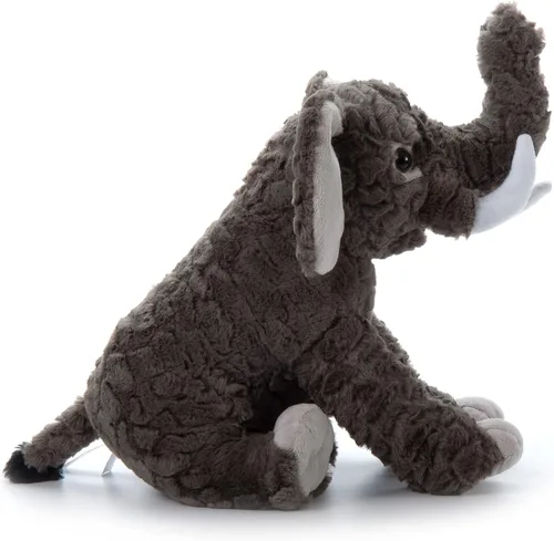 Vista 7 de The Petting Zoo Elefante de peluche, regalos para niños, animales salvajes del zoológico Onez, juguete de peluche de elefante de 12 pulgadas