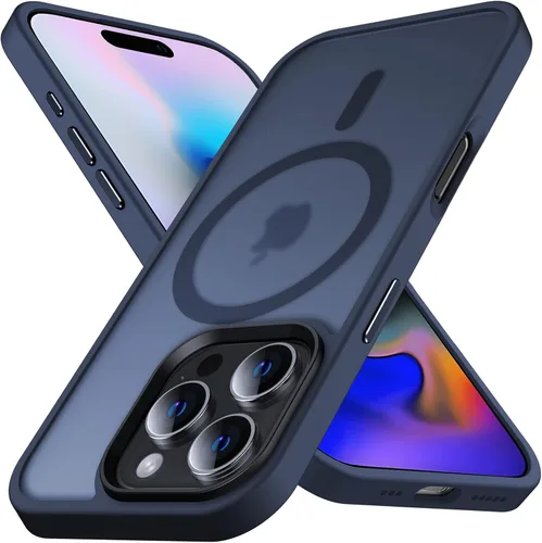 Vista 15 de Anqrp Funda magnética a prueba de golpes para iPhone 12 Pro Max, [compatible con MagSafe] [probada contra caídas de grado militar] Funda delgada