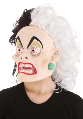 Vista 3 de Máscara de Látex Cruella De Vil 101 Dálmatas Multicolor