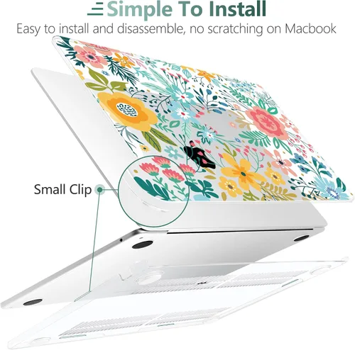 Vista 3 de TWOLSKOO Funda para MacBook Air de 15 pulgadas 2025 2024 2023 Release M4 A3241 M3 A3114 M2 A2941, carcasa rígida de plástico, protector de pantalla
