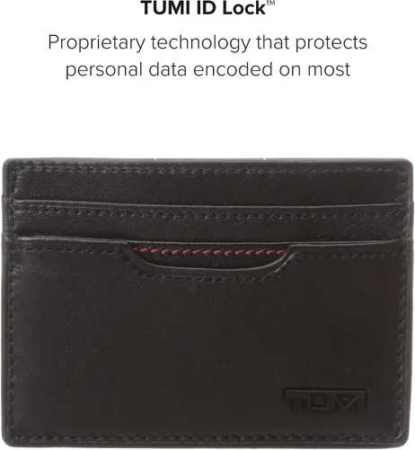 Vista 5 de TUMI Estuche para tarjetas con clip para dinero Delta para hombre, Negro