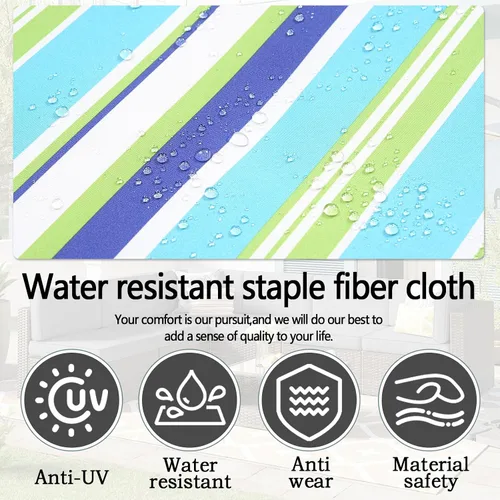 Vista 4 de 14 Fundas de Cojines para Exteriores de Repuesto Lavables Impermeables Resistentes a UV con Cremallera para Sofá de 6 Plazas Fundas Deslizantes