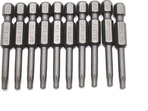 Vista 19 de TMAX Juego de puntas de destornillador de cabeza de estrella T6 Torx de 25 piezas, acero S2 de 6 puntos T-6 puntas de inserción de destornillador