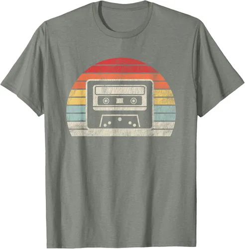 Vista 18 de Retro Cassette Tape 80s 90s Nostalgia T-Shirt Negro