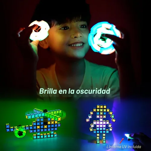 Vista 7 de TOSY Cubo Magnético 4x4 - 70 Bloques, 560 Imanes, Multiuso: Bloques de Construcción Creativos, Fidget Spinner Transformable, Rompecabezas/Cubo Cubo