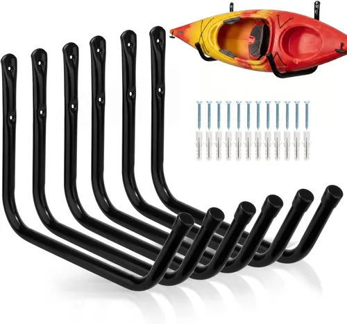 Vista 9 de Kayak Storage Rack Wall Mount, Kayak Hooks, Heavy Duty Garage Storage Hooks Suitable for Hanging Ladders, Bikes, Kayak