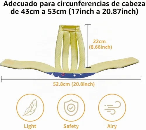 Vista 2 de IULONEE Protector de Cabeza de Bebé Casco de Protección para Bebés Casco de Paseo para Niños Pequeños Gorra Protectora Ajustable para Bebé Casco