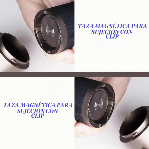 Vista 4 de Gris hierro: molinillo de café manual KINGrinder K7 con mango doblado