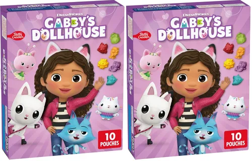 Vista 4 de Gabby's Dollhouse - Bocadillos con sabor a frutas, bolsas de golosinas, sin gluten, 10