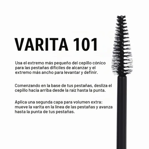 Vista 3 de Babe Original Babe Lash Mascara - A prueba de manchas, fórmula de larga duración y sin grumos, volumen construible, resistente al agua, negro