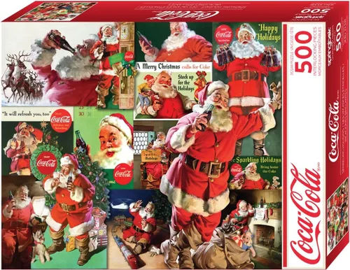 Vista 2 de Springbok Coca-Cola Sparkling Holidays - Rompecabezas de 500 piezas para adultos, fabricado en Estados Unidos