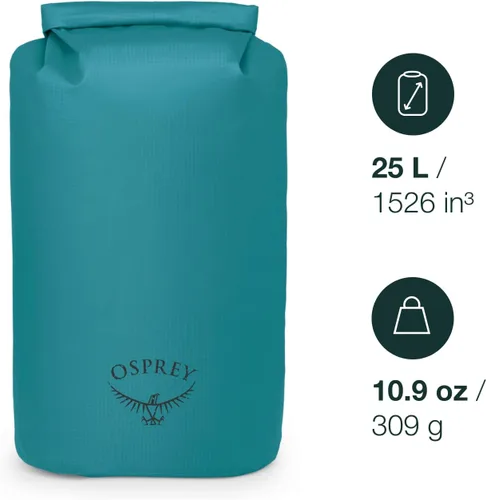 Vista 2 de Osprey Wildwater - Bolsa seca impermeable (25 litros), color gris Tunnel Vision Gris